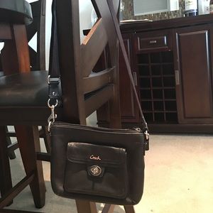 Coach - Black Leather Cross Body Bag